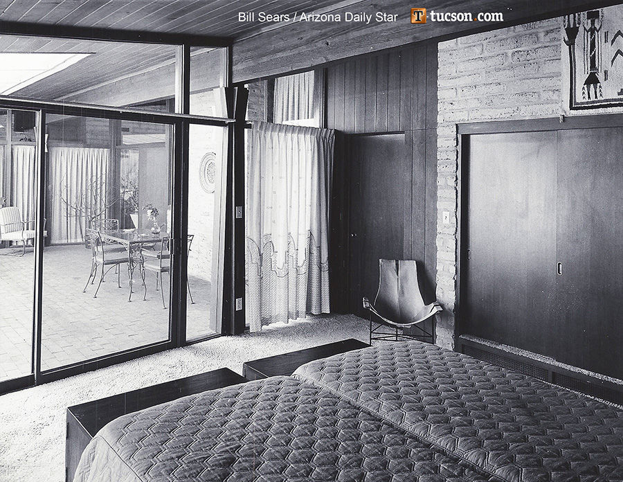 1963 Tucson home photos: A saguaro grows in their patio